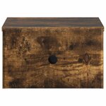 vidaXL Cabinet de chevet mural Chêne fumé 34 5 x 33 x 20 cm