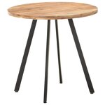 vidaXL Table de salle à manger 80 cm Bois d'acacia solide