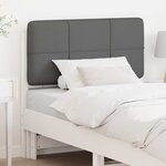 vidaXL Tête de lit capitonnée Blanc et gris clair 80 cm Pin massif