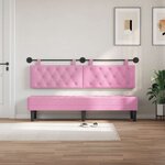 vidaXL Tête de lit suspendue Rose Tissu