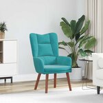 vidaXL Fauteuil relaxant Turquoise 63 x 67 x 94 cm Velours