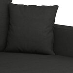 vidaXL Canapé à 2 places Noir 140 cm Tissu