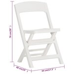 vidaXL Chaises de jardin pliables 4 Pièces PP Blanc