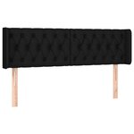 vidaXL Tête de lit avec oreilles Noir 163x16x78/88 cm Tissu