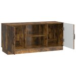 vidaXL Meuble TV Chêne fumé 102 x 34 5 x 47 cm Bois d'ingénierie