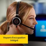 Jabra evolve 40 ms stereo casque audio - casque audio certifié microsoft pour voip softphone avec annulation passive du bruit -