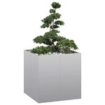 vidaXL Jardinière 80x80x80 cm acier galvanisé
