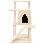 vidaXL Arbre à chat avec griffoirs en sisal crème 97 cm
