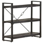 vidaXL Bibliothèque à 3 niveaux 90x30x80 cm Bois de manguier massif