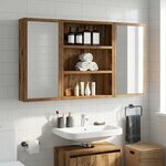 vidaXL Armoire murale de salle de bain Bois ancien 40 x 10 x 50 cm