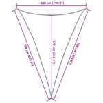 vidaXL Voile d'ombrage 160 g/m² triangulaire noir 5x7x7 m PEHD