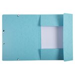 Chemise À Élastiques Carte Lustrée 400g/m2 Aquarel - A4 - Bleu Pastel - X 25 - Exacompta