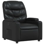 vidaXL Fauteuil inclinable en similicuir noir
