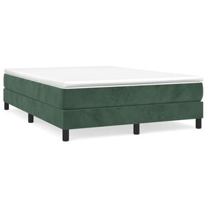 vidaXL Sommier à lattes de lit et matelas Vert foncé 140x190cm Velours