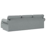 vidaXL Canapé Gris clair 215 x 138 x 80 cm tissu