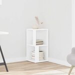 vidaXL Armoire d'angle Blanc 33x33x67 cm Bois d'ingénierie