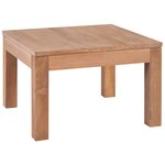 vidaXL Table basse Bois de teck et finition naturelle 60x60x40 cm