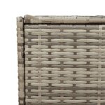 vidaXL Boîte de rangement de jardin et roues gris 283L résine tressée