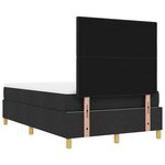 vidaXL Lit à ressorts avec matelas Noir 120 x 200 cm tissu