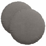 vidaXL Coussins de siège 2 Pièces Gris clair Ø 40 cm