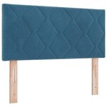 vidaXL Lit à ressorts avec matelas Bleu foncé 120 x 200 cm Velours