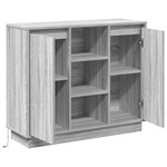 vidaXL Buffet LED Gris Sonoma 90 x 32 x 75 cm Bois d'ingénierie