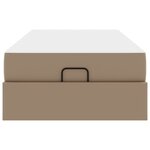 vidaXL Cadre de lit avec matelas avec matelas 2 Pièces Tan PVC