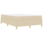 vidaXL Cadre de lit avec matelas Crème 140 x 200 cm tissu