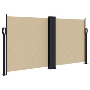 vidaXL Auvent latéral rétractable beige 120x600 cm