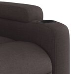 vidaXL Fauteuil inclinable Marron foncé Tissu