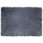 vidaXL Tapis en Peau de Mouton Synthétique Anthracite 120 x 170 cm