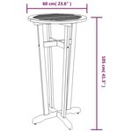 vidaXL Table de bar de jardin Ø60x105 cm Bois d'acacia solide