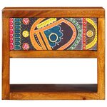 Table de chevet vidaXL 40x35x35 cm en bois massif d'acacia