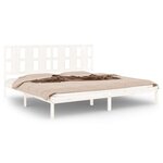 vidaXL Cadre de lit sans matelas blanc 180x200 cm bois massif