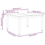 vidaXL Table basse Blanc 80 x 80 x 45 cm Bois de pin massif