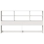 vidaXL Tête de lit avec rangement blanc 200 cm bois massif de pin