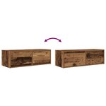 vidaXL Meuble TV vieux bois 80x31x25 5 cm bois d'ingénierie