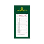 Calendrier Bloc Mensuel Mural 2024 - 16x33.5cm Skytos - Couleur aléatoire*
