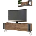 Homemania Meuble TV Nicol 120x31x42 cm Noyer