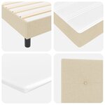 vidaXL Lit à ressorts avec matelas crème  140 x 200 cm  en tissu.
