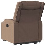 vidaXL Fauteuil inclinable Marron Tissu