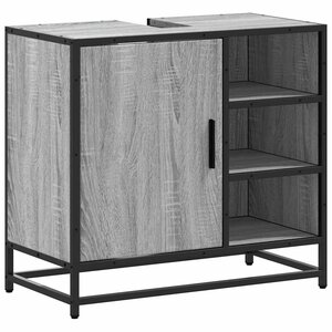vidaXL Armoire de lavabo de salle de bain sonoma gris 65x33x60 cm