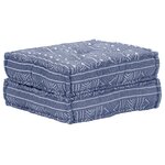 vidaXL Pouf modulaire à 2 places Indigo Tissu