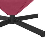 Fauteuil Œuf VidaXL en Velours Rouge Vin