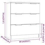 vidaXL Buffet Sonoma gris 60x30x70 cm Bois d'ingénierie