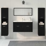 vidaXL Ensemble de mobilier de salle de bain 4 Pièces Chêne noir