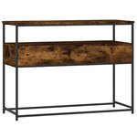 vidaXL Table console chêne fumé 100x40x75 cm bois d'ingénierie