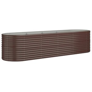 vidaXL Lit surélevé de jardin Acier enduit de poudre marron