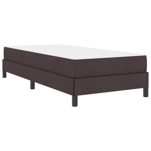 vidaXL Lit à ressorts avec matelas Marron foncé 80 x 200 cm tissu
