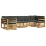 vidaXL Ensemble de canapé d'angle 7 Pièces Blanc et anthracite